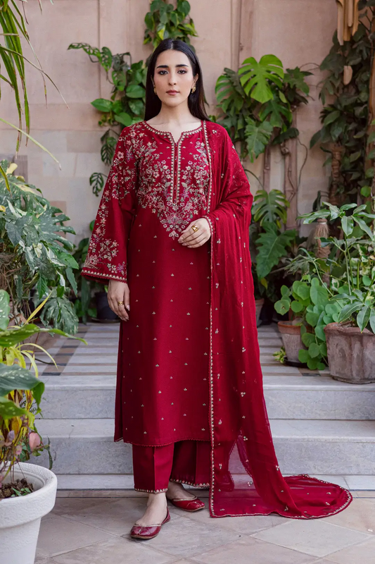 Batik Brand Premium Quality Most Popular Design With Premium Dhanak Shawl 3 Piece Unstitched Dress