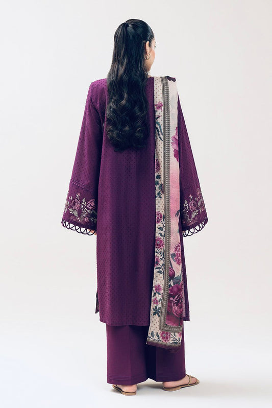 Bechtree Brand Luxury Premium Quality Most Popular Designs With Embroidered Dhanak Stuff 3Pc Dress