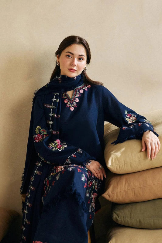 Zara Shah Jahan Brand Premium Quality Dhanak Fabric Beautiful Viral Unstitched 3 Piece Design